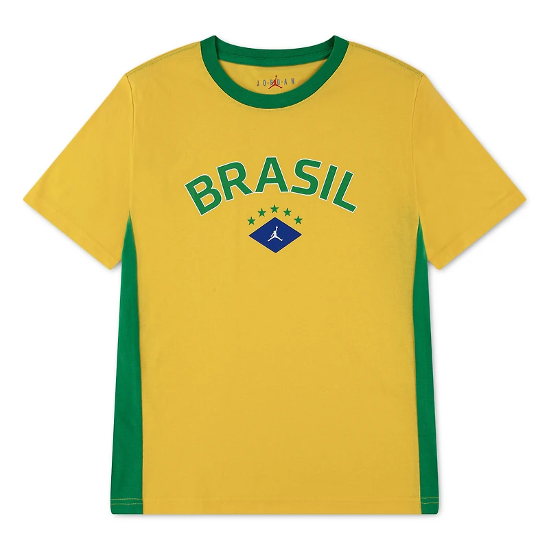 Youth Jordan Brand Yellow Brazil National Team Jersey T-Shirt