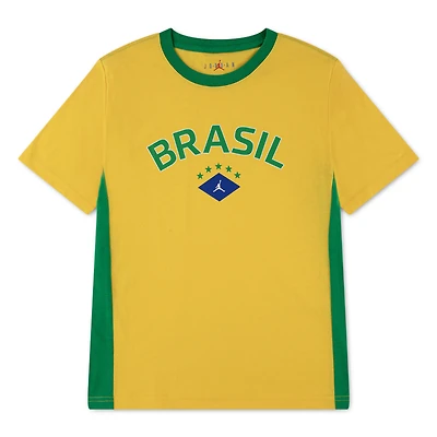 Youth Jordan Brand Yellow Brazil National Team Jersey T-Shirt