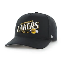 Men's '47 Black Los Angeles Lakers Fast Break Chase Hitch Adjustable Hat