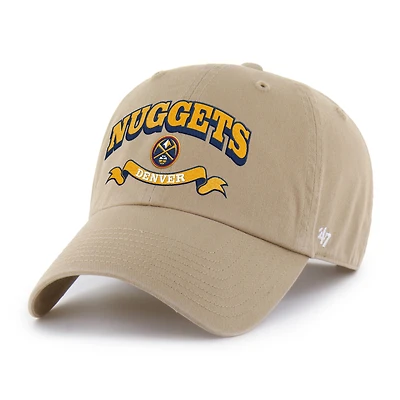 Men's '47  Khaki Denver Nuggets Fast Break Chase Region Clean Up Adjustable Hat