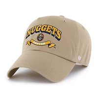 Men's '47  Khaki Denver Nuggets Fast Break Chase Region Clean Up Adjustable Hat