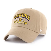 Men's '47  Khaki Los Angeles Lakers Fast Break Chase Region Clean Up Adjustable Hat