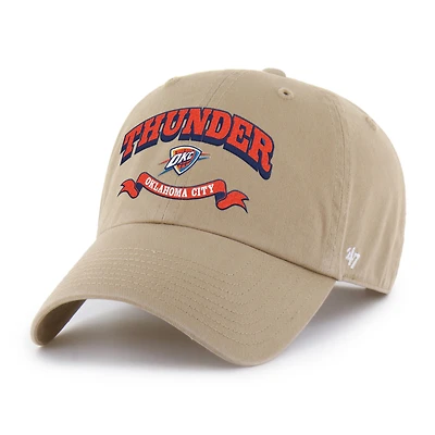 Men's '47  Khaki Oklahoma City Thunder Fast Break Chase Region Clean Up Adjustable Hat