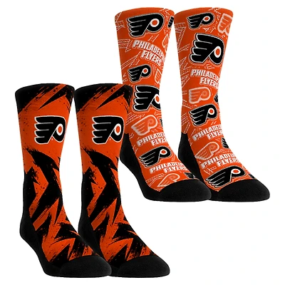 Youth Rock Em Socks Philadelphia Flyers Game Day Two-Pack Crew Socks