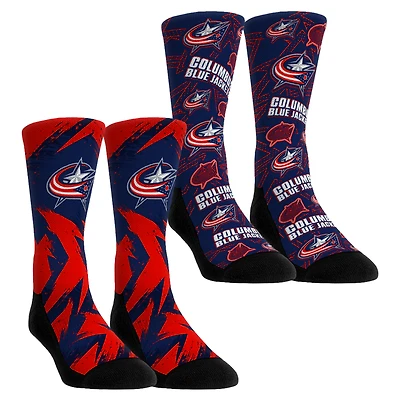Youth Rock Em Socks Columbus Blue Jackets Game Day Two-Pack Crew Socks