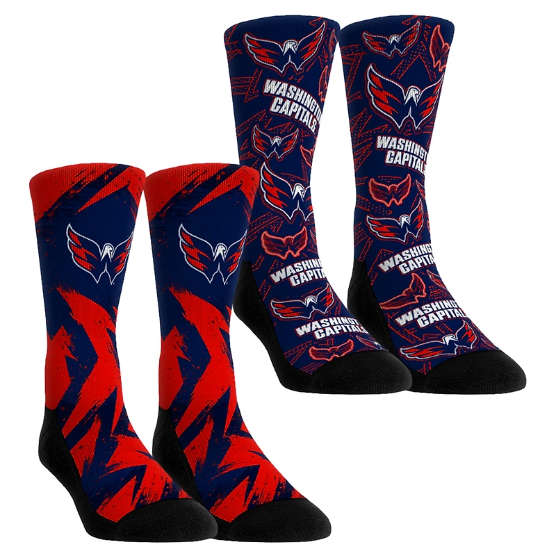 Youth Rock Em Socks Washington Capitals Game Day Two-Pack Crew Socks