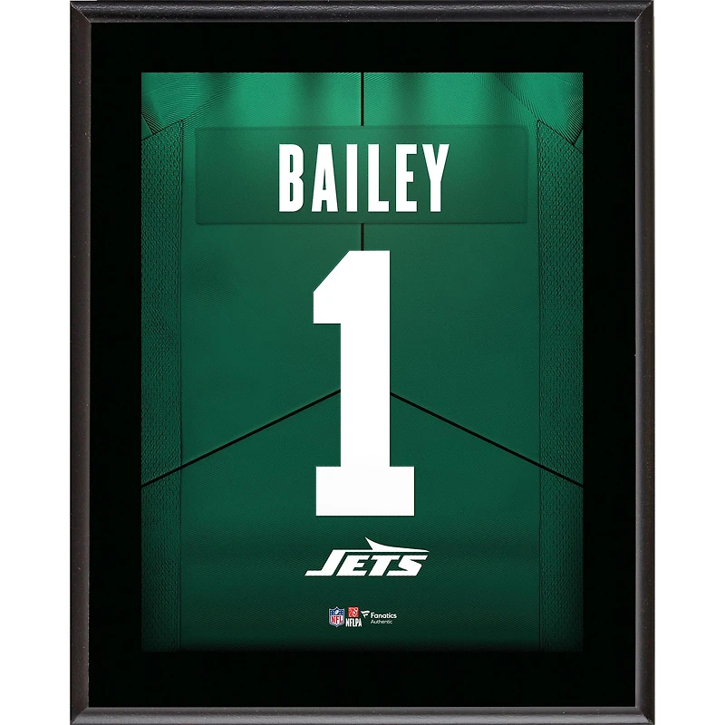 David Bailey New York Jets 10.5" x 13" Round 1 Pick #2 Jersey Number Sublimated Player Plaque