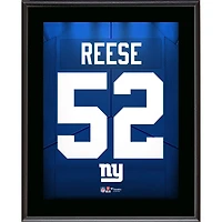 Arvell Reese New York Giants 10.5" x 13" Jersey Number Sublimated Player Plaque