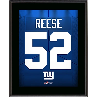 Arvell Reese New York Giants 10.5" x 13" Jersey Number Sublimated Player Plaque
