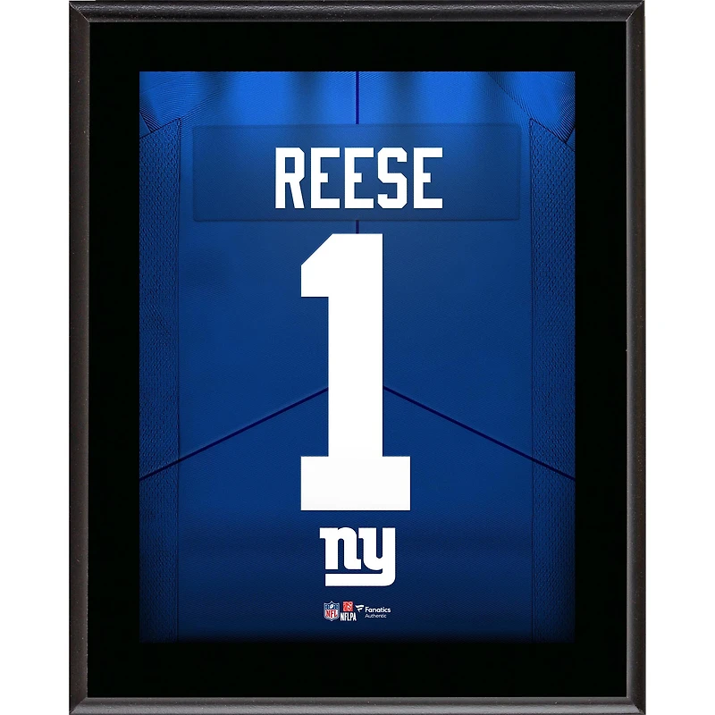 Arvell Reese New York Giants 10.5" x 13" Round 1 Pick #5 Jersey Number Sublimated Player Plaque