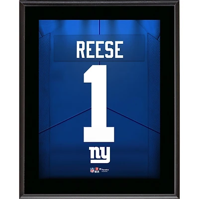 Arvell Reese New York Giants 10.5" x 13" Round 1 Pick #5 Jersey Number Sublimated Player Plaque