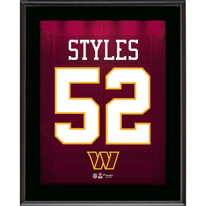 Sonny Styles Washington Commanders 10.5" x 13" Jersey Number Sublimated Player Plaque