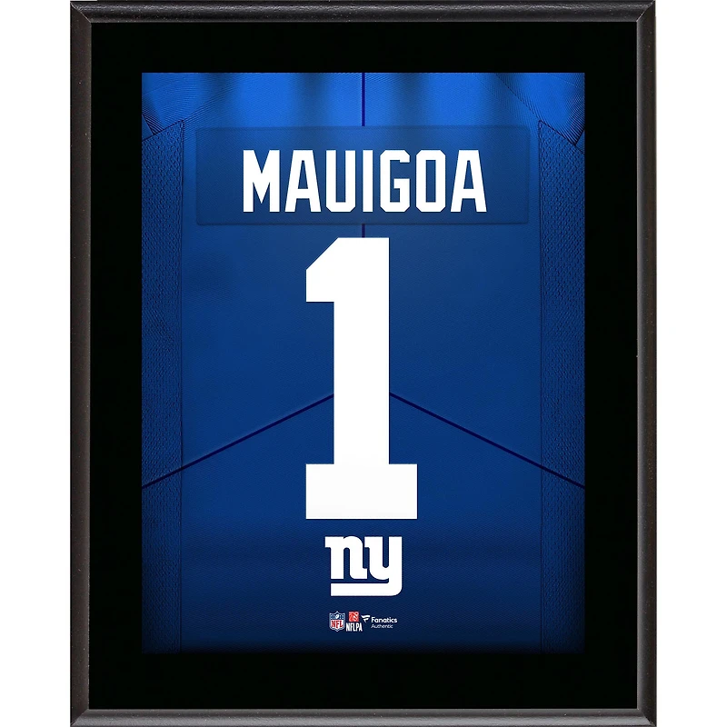 Francis Mauigoa New York Giants 10.5" x 13" Round 1 Pick #10 Jersey Number Sublimated Player Plaque