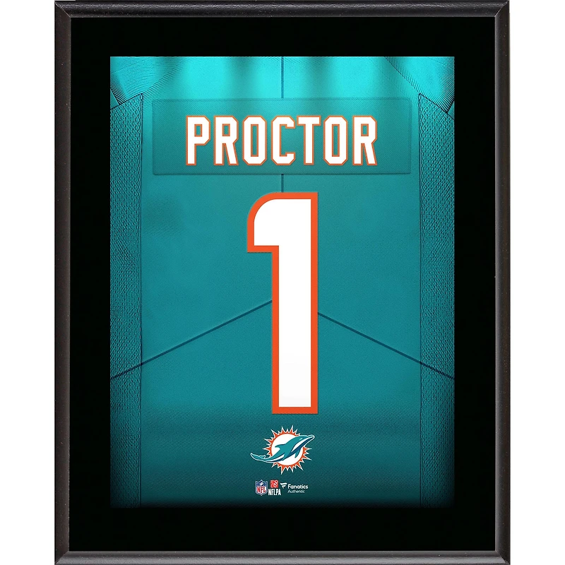 Kayden Proctor Miami Dolphins 10.5" x 13" Round 1 Pick #12 Jersey Number Sublimated Player Plaque