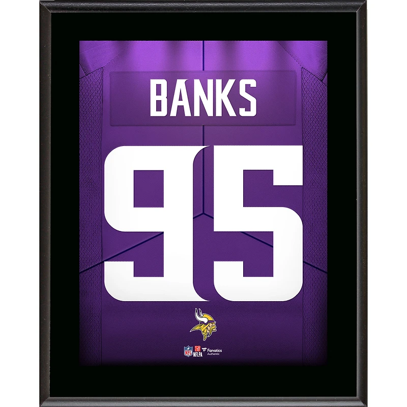 Caleb Banks Minnesota Vikings 10.5" x 13" Jersey Number Sublimated Player Plaque
