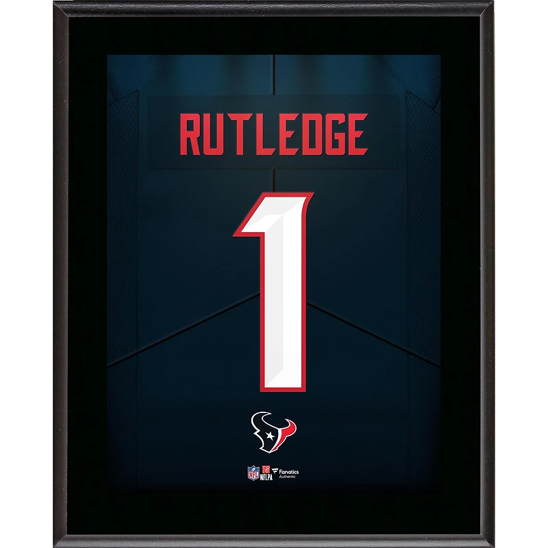 Keylan Rutledge Houston Texans 10.5" x 13" Round 1 Pick #28 Jersey Number Sublimated Player Plaque