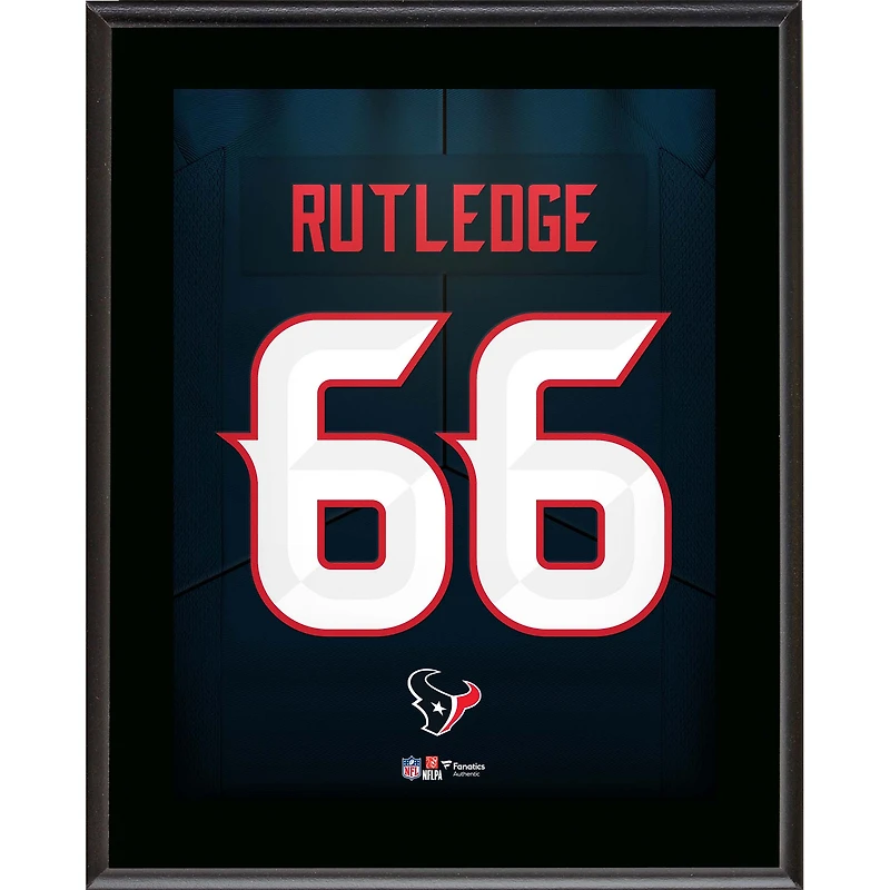 Keylan Rutledge Houston Texans 10.5" x 13" Jersey Number Sublimated Player Plaque