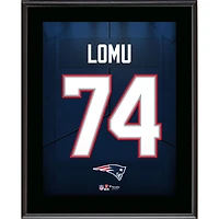 Caleb Lomu New England Patriots 10.5" x 13" Jersey Number Sublimated Player Plaque