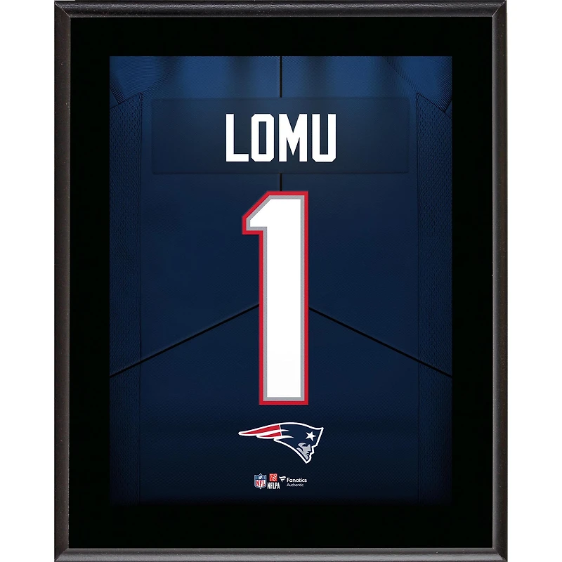 Caleb Lomu New England Patriots 10.5" x 13" Round 1 Pick #28 Jersey Number Sublimated Player Plaque
