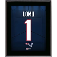 Caleb Lomu New England Patriots 10.5" x 13" Round 1 Pick #28 Jersey Number Sublimated Player Plaque