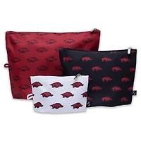 ZooZatz Arkansas Razorbacks 3-Pack Pouch Set