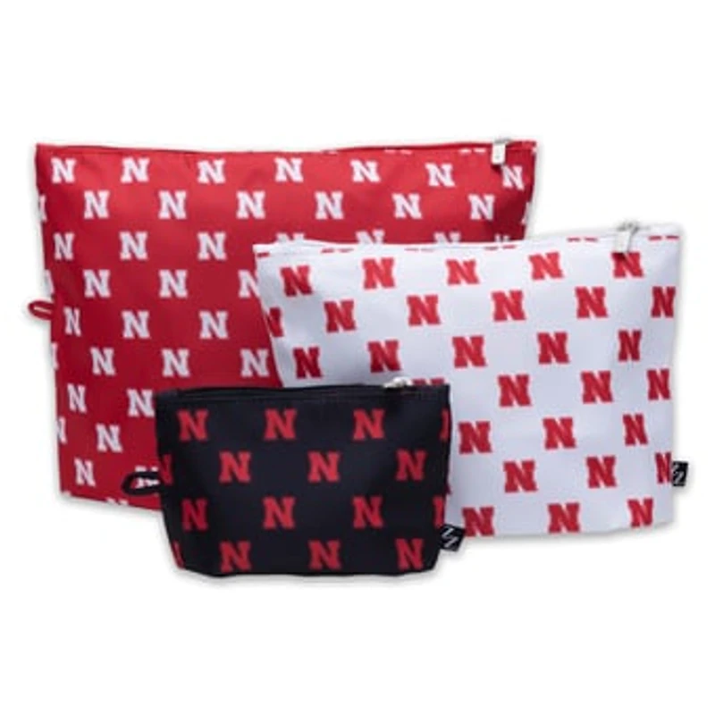 ZooZatz Nebraska Huskers 3-Pack Pouch Set
