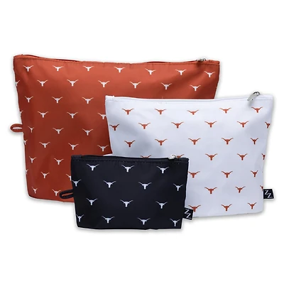 ZooZatz Texas Longhorns 3-Pack Pouch Set