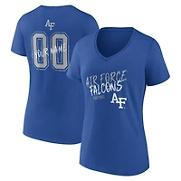 Women's Royal Air Force Falcons Hustle Personalized Name & Number V-Neck T-Shirt