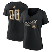 Women's Black Army Black Knights Hustle Personalized Name & Number V-Neck T-Shirt