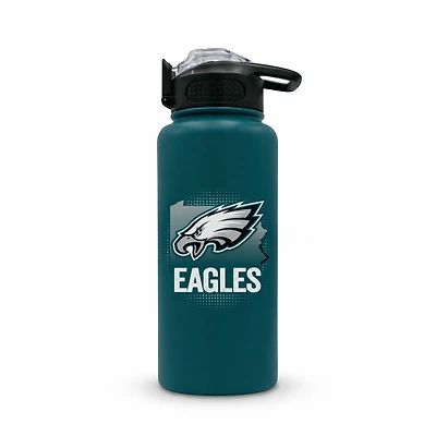 Pegasus Philadelphia Eagles Gradient Home State 32oz Stainless Steel Press Top Water Bottle
