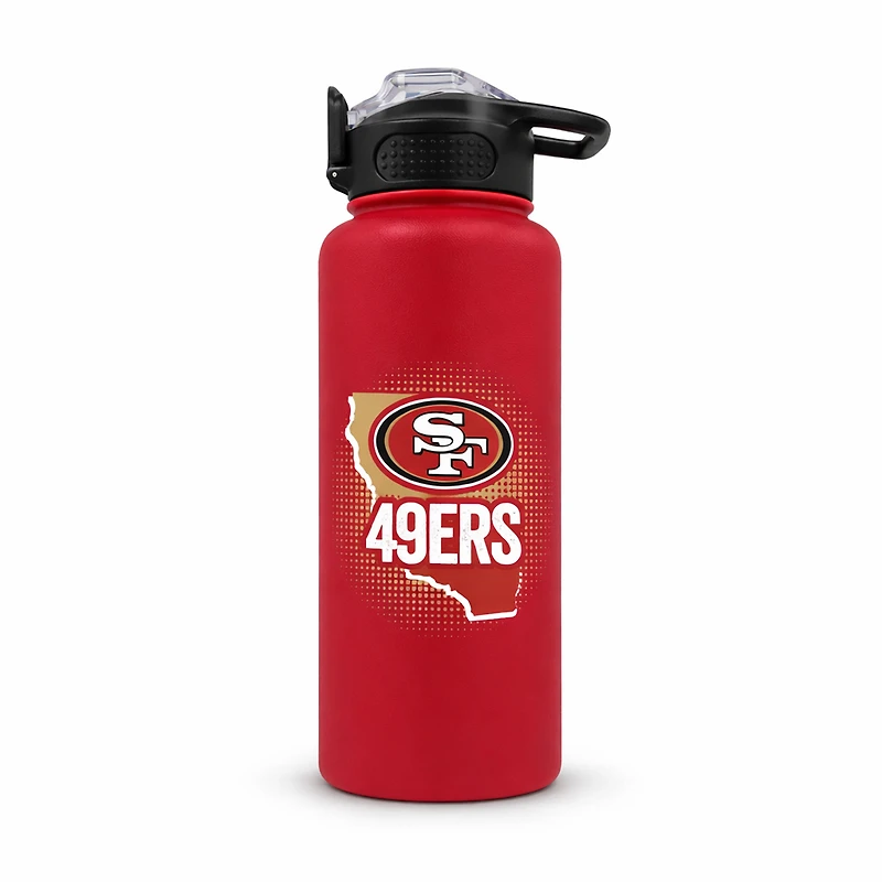 Pegasus San Francisco 49ers Gradient Home State 32oz Stainless Steel Press Top Water Bottle