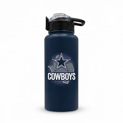 Pegasus Dallas Cowboys Gradient Home State 32oz Stainless Steel Press Top Water Bottle