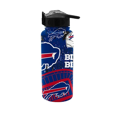 Pegasus Buffalo Bills Homefield Mashup 32oz Stainless Steel Press Top Water Bottle