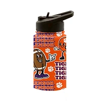 Pegasus Clemson Tigers Game Day Pals 14oz Stainless Steel Flip Straw Water Bottle