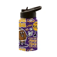 Pegasus LSU Tigers Game Day Pals 14oz Stainless Steel Flip Straw Water Bottle