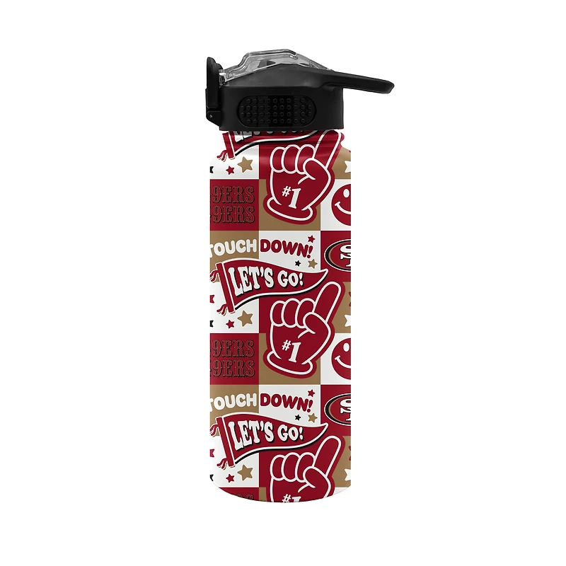 Pegasus San Francisco 49ers Rookie Check 20oz Stainless Steel Flip Straw Water Bottle