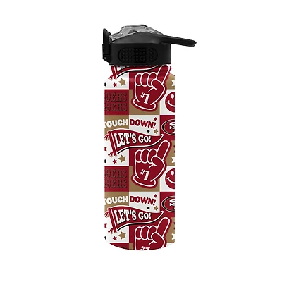 Pegasus San Francisco 49ers Rookie Check 20oz Stainless Steel Flip Straw Water Bottle