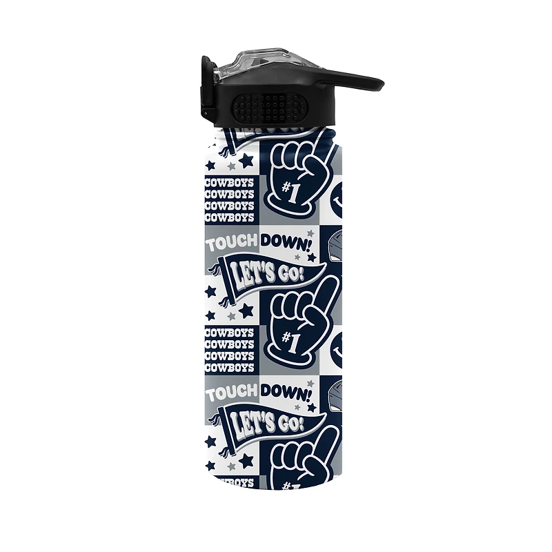 Pegasus Dallas Cowboys Rookie Check 20oz Stainless Steel Flip Straw Water Bottle