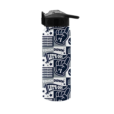 Pegasus Dallas Cowboys Rookie Check 20oz Stainless Steel Flip Straw Water Bottle