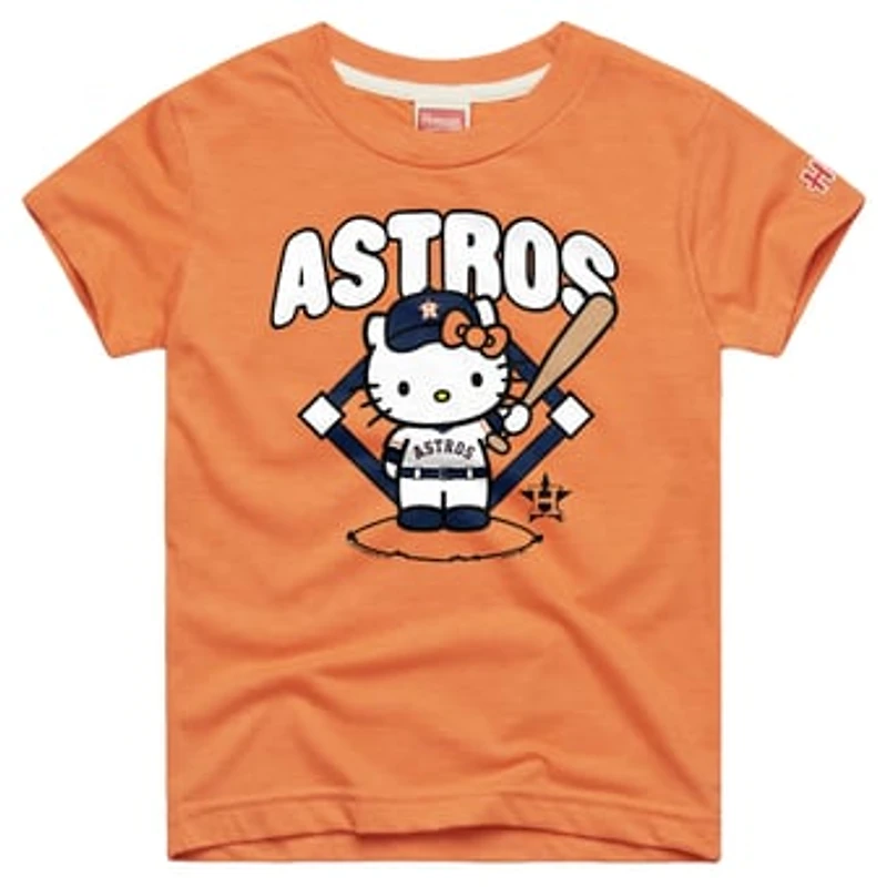Toddler Homage Orange Houston Astros Hello Kitty x MLB Tri-Blend T-Shirt