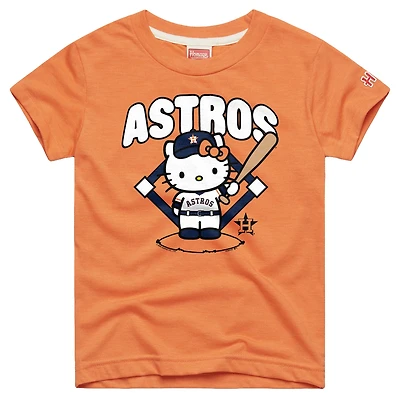 Toddler Homage Orange Houston Astros Hello Kitty x MLB Tri-Blend T-Shirt