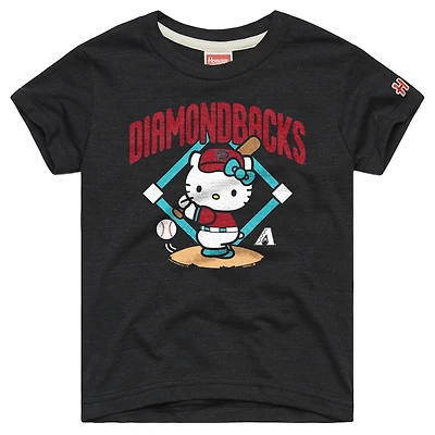 Youth Homage  Charcoal Arizona Diamondbacks Hello Kitty x MLB Tri-Blend T-Shirt