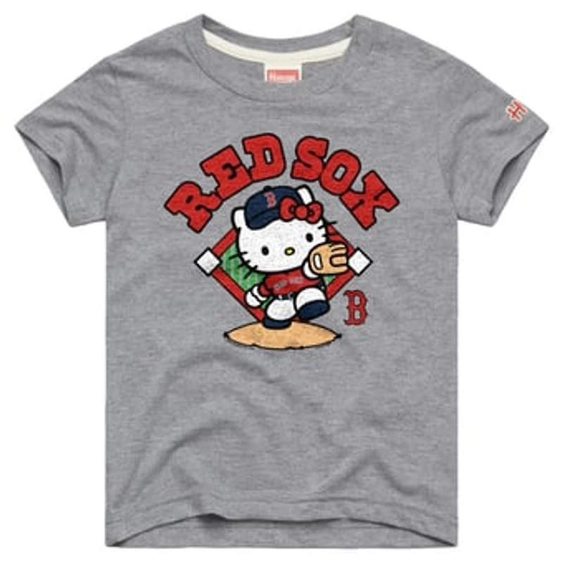 Youth Homage Gray Boston Red Sox Hello Kitty x MLB Tri-Blend T-Shirt