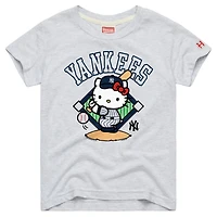 Youth Homage  Ash New York Yankees Hello Kitty x MLB Tri-Blend T-Shirt