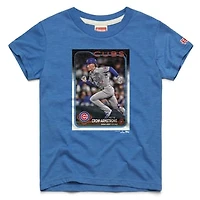 Youth Homage Pete Crow-Armstrong Royal Chicago Cubs Topps Baseball Card Tri-Blend T-Shirt