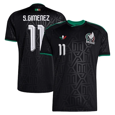 Men's adidas Santiago Gimenez Black Mexico National Team 2026 Third Replica Jersey