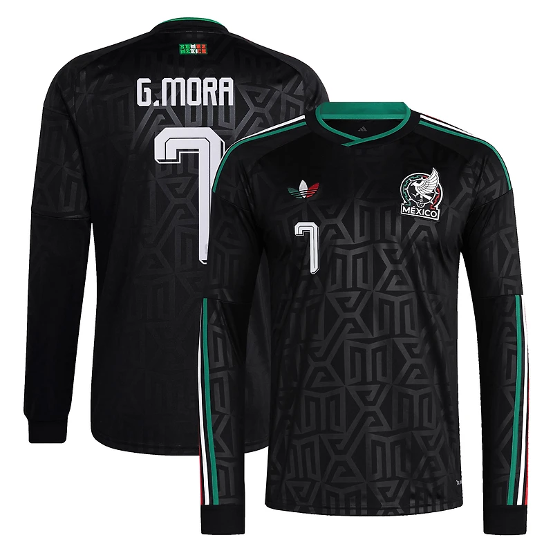 Men's adidas Gilberto Mora Black Mexico National Team 2026 Third Replica Long Sleeve Jersey
