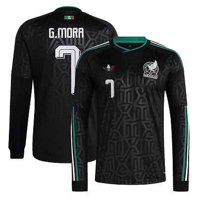Men's adidas Gilberto Mora Black Mexico National Team 2026 Third Replica Long Sleeve Jersey