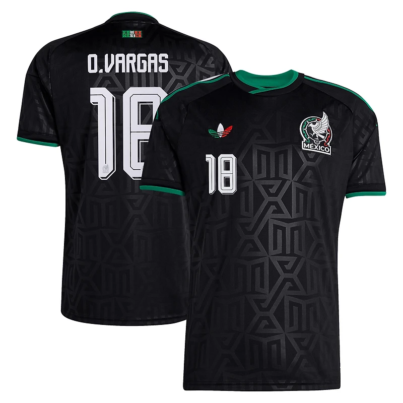 Men's adidas Obed Vargas Black Mexico National Team 2026 Third Replica Jersey