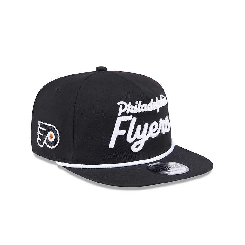 Men's New Era  Black Philadelphia Flyers Team Text Golfer Adjustable Hat